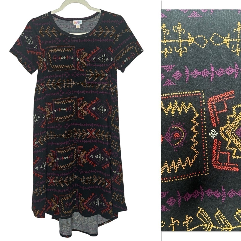 Lularoe Aztec Print High Low Carly Dress